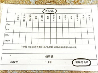 平和屋着物◎六通柄袋帯　立波草花文　金銀糸　正絹　逸品　BAAX3034yc
