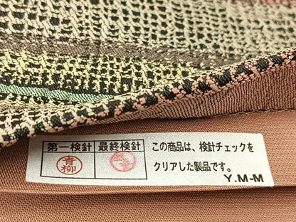 平和屋着物◎六通柄袋帯　幾何学文様　正絹　逸品　BAAX3070yc