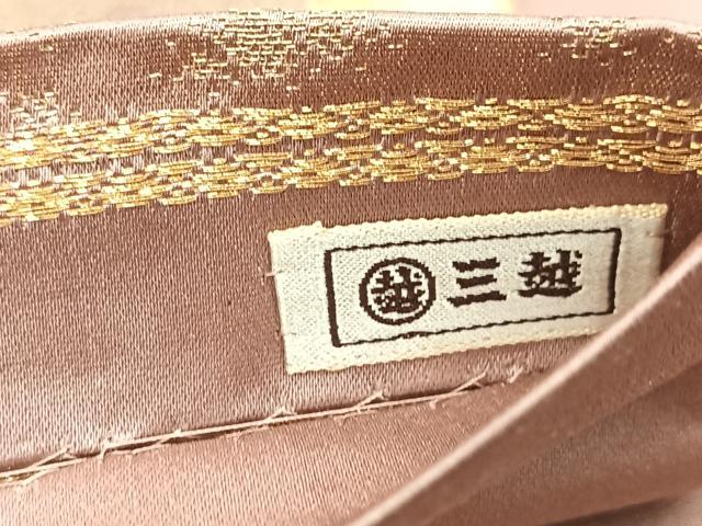 平和屋着物◎六通柄袋帯　笠松文　金銀糸　三越扱い　正絹　逸品　BAAX3075yc