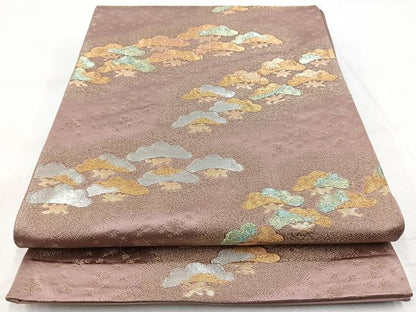 平和屋着物◎六通柄袋帯　笠松文　金銀糸　三越扱い　正絹　逸品　BAAX3075yc