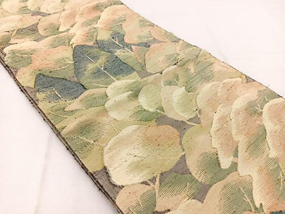 平和屋着物◎八寸名古屋帯　紬地　樹林文　正絹　逸品　BAAX3103yc