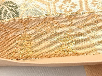 平和屋着物◎つけ帯　名物類聚　唐衣　金糸　正絹　逸品　BAAX3112yc