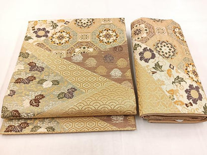 平和屋着物◎つけ帯　名物類聚　唐衣　金糸　正絹　逸品　BAAX3112yc
