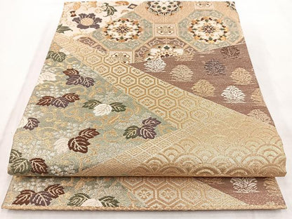 平和屋着物◎つけ帯　名物類聚　唐衣　金糸　正絹　逸品　BAAX3112yc