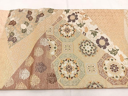 平和屋着物◎つけ帯　名物類聚　唐衣　金糸　正絹　逸品　BAAX3112yc