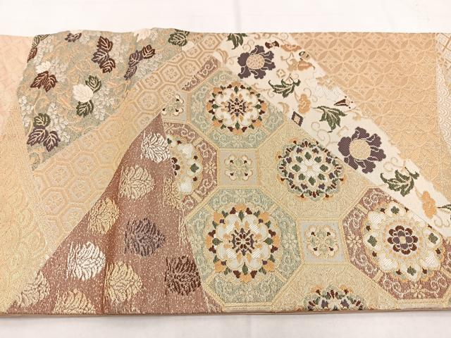 平和屋着物◎つけ帯　名物類聚　唐衣　金糸　正絹　逸品　BAAX3112yc