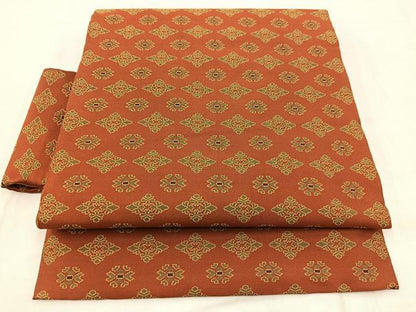 平和屋着物◎つけ帯　菱草葉文　正絹　逸品　BAAX3116yc