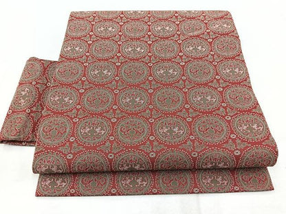 平和屋着物◎つけ帯　円文白虎朱雀錦　正絹　逸品　BAAX3123yc