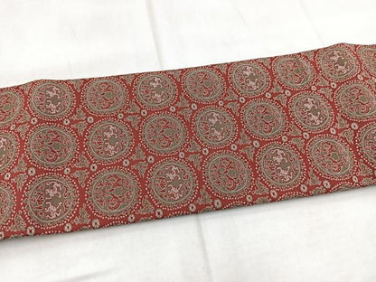 平和屋着物◎つけ帯　円文白虎朱雀錦　正絹　逸品　BAAX3123yc