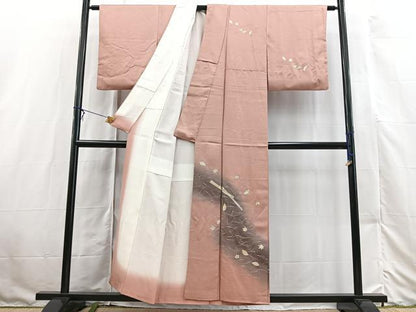 平和屋着物■訪問着　横笛吹き寄せ文　暈し染め　金銀彩　正絹　逸品　BAAX3133yc