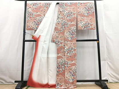 平和屋着物■上質な小紋　型染め　松竹梅　正絹　逸品　BAAX3138yc