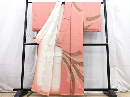 平和屋着物■訪問着　絞り　刺繍　吉祥鬘帯花文　金彩　正絹　逸品　BAAX3140yc
