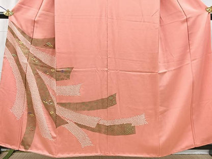平和屋着物■訪問着　絞り　刺繍　吉祥鬘帯花文　金彩　正絹　逸品　BAAX3140yc