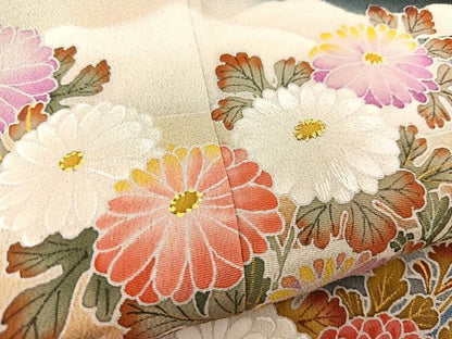 平和屋着物■豪華黒留袖　作家物　刺繍　流水御所車花文　暈し染め　金彩　正絹　逸品　BAAX3141yc