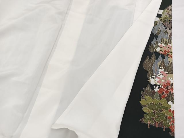 平和屋着物■豪華黒留袖　友禅　作家物　御所解松竹梅文　正絹　逸品　BAAX3144yc