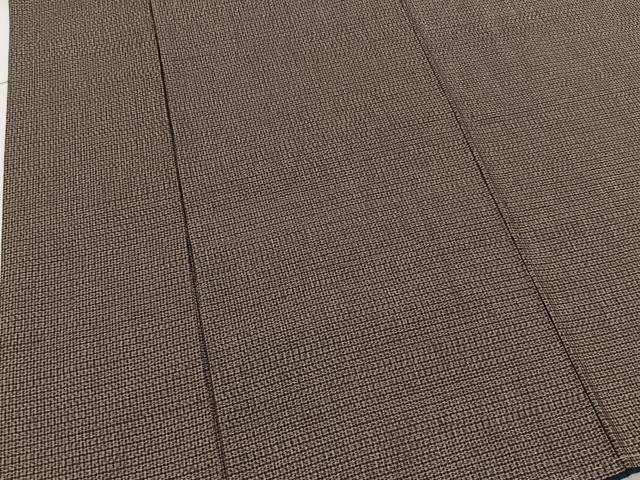 平和屋着物■男性　紬　格子柄　正絹　逸品　BAAX3145yc