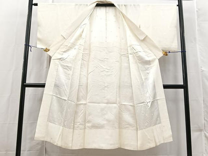 平和屋着物■長襦袢　無双仕立て　舞梅文　正絹　逸品　BAAX3164yc