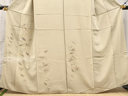 平和屋着物■訪問着　草葉文　金彩　三越扱い　正絹　逸品　BAAX3167yc