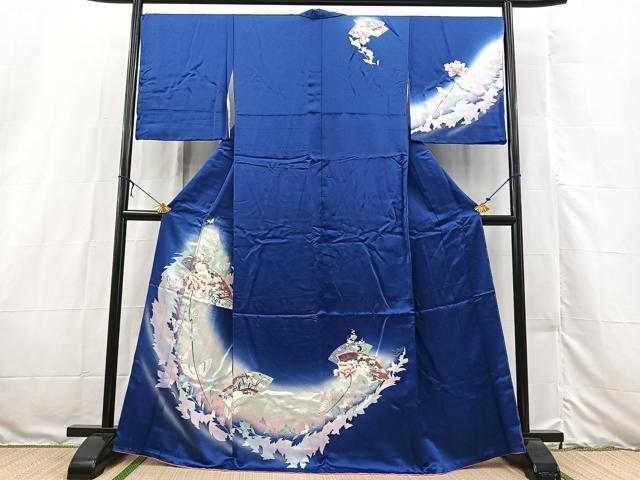 平和屋着物■訪問着 地紙花蝶文 暈し染め 正絹 逸品 BAAX3170yc