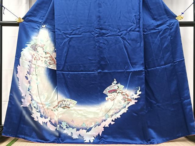 平和屋着物■訪問着 地紙花蝶文 暈し染め 正絹 逸品 BAAX3170yc