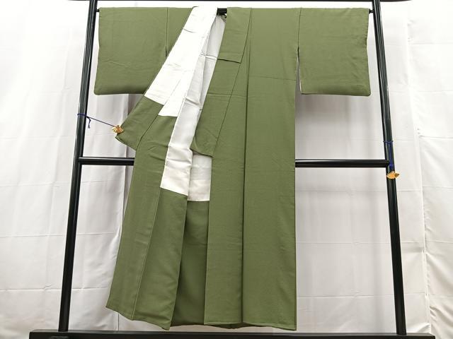 平和屋着物■上質な色無地 麹塵色 正絹 逸品 BAAX3173yc
