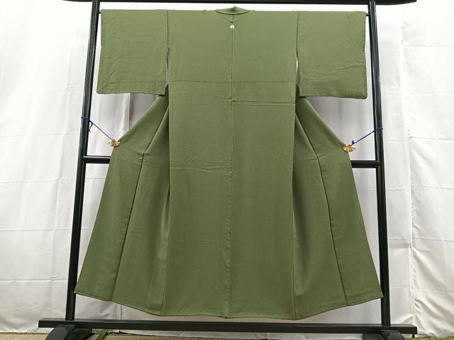 平和屋着物■上質な色無地 麹塵色 正絹 逸品 BAAX3173yc
