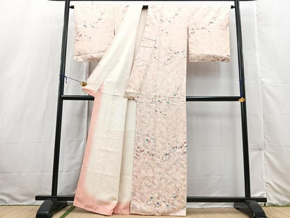 平和屋着物■上質な小紋 草花文 金銀彩 松坂屋扱い 正絹 逸品 BAAX3175yc
