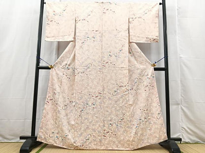 平和屋着物■上質な小紋 草花文 金銀彩 松坂屋扱い 正絹 逸品 BAAX3175yc