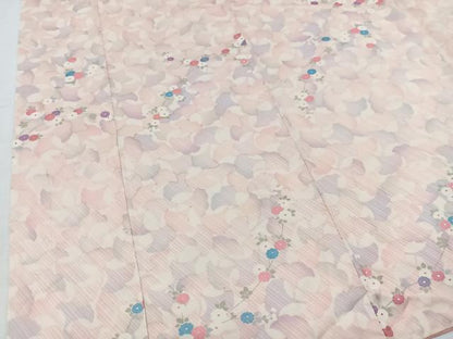 平和屋着物■上質な小紋 草花文 金銀彩 松坂屋扱い 正絹 逸品 BAAX3175yc