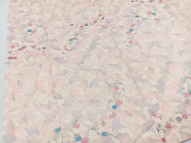 平和屋着物■上質な小紋 草花文 金銀彩 松坂屋扱い 正絹 逸品 BAAX3175yc