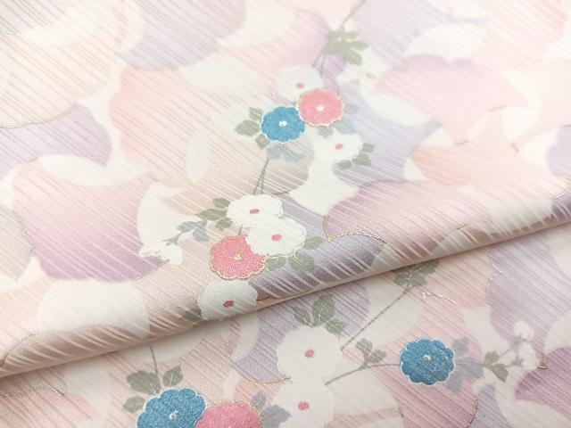 平和屋着物■上質な小紋 草花文 金銀彩 松坂屋扱い 正絹 逸品 BAAX3175yc