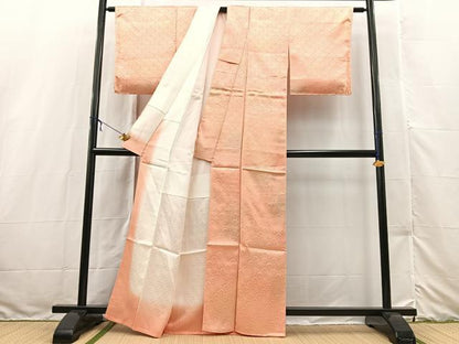 平和屋着物■上質な小紋 花青海波 暈し染め 正絹 逸品 BAAX3176yc