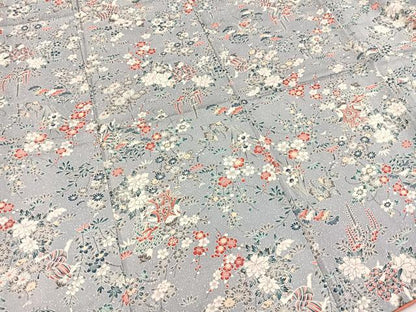 平和屋着物■上質な小紋　童子花文　正絹　逸品　BAAX3178yc