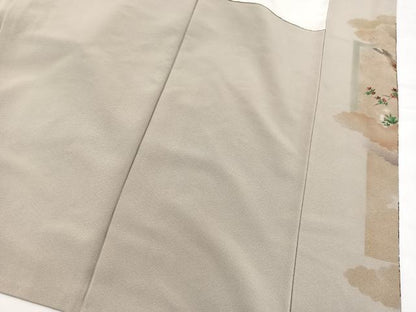 平和屋着物■豪華色留袖 屏風風景文 金彩 正絹 逸品 BAAX3181yc
