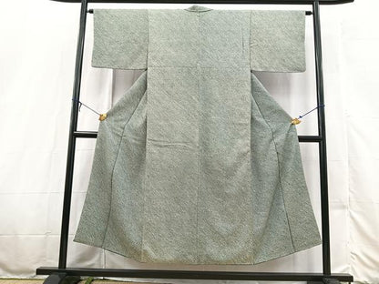 平和屋着物■大変加工の良い総絞り小紋　正絹　逸品　BAAX3193yc