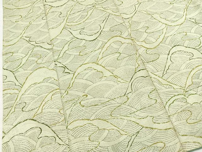 平和屋着物■上質な小紋　重ね山立波文　正絹　逸品　BAAX3194yc