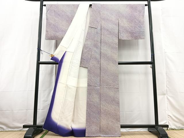 平和屋着物■大変加工の良い総絞り小紋　正絹　逸品　BAAX3196yc