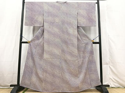 平和屋着物■大変加工の良い総絞り小紋　正絹　逸品　BAAX3196yc