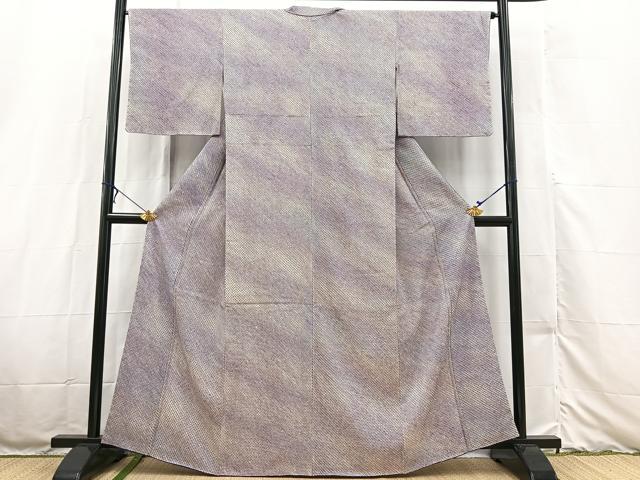 平和屋着物■大変加工の良い総絞り小紋　正絹　逸品　BAAX3196yc