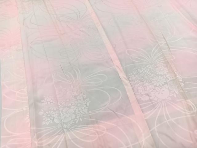 平和屋着物■長襦袢 無双仕立て 薬玉 暈し染め 正絹 逸品 BAAX3200yc