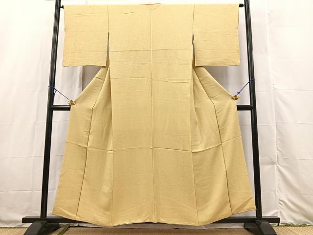 平和屋着物■上質な色無地　草花地紋　木蘭色　正絹　逸品　BAAX3212yc