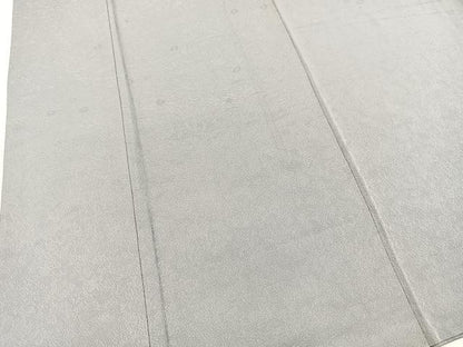 平和屋着物■上質な色無地　草花地紋　灰青色　正絹　逸品　BAAX3220yc