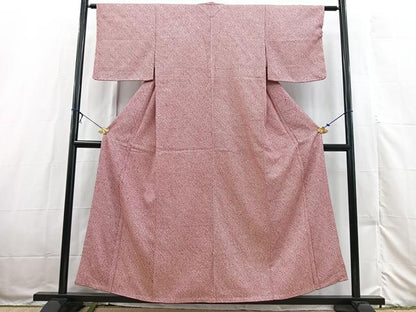 平和屋着物■大変加工の良い総絞り小紋　正絹　逸品　未使用　BAAX3222yc