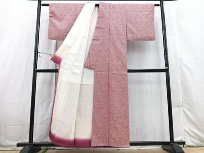 平和屋着物■大変加工の良い総絞り小紋　正絹　逸品　未使用　BAAX3222yc
