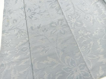 平和屋着物■上質な紬　更紗花文　正絹　逸品　BAAX3229yc