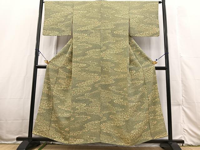 平和屋着物■上質な小紋　あられ文　正絹　逸品　BAAX3232yc