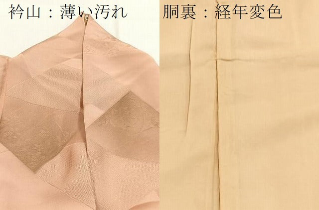 平和屋着物■上質な小紋　地紋起こし　切嵌秋草文　正絹　逸品　BAAX3234yc