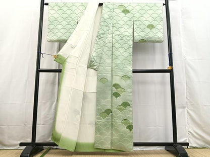 平和屋着物■訪問着　松青海波　正絹　逸品　BAAX3235yc