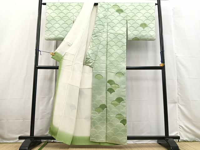 平和屋着物■訪問着　松青海波　正絹　逸品　BAAX3235yc