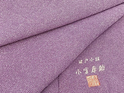 平和屋着物●人間国宝　重要無形文化財　小宮康助　江戸小紋　鮫小紋柄　正絹　逸品　BAAX3252yc